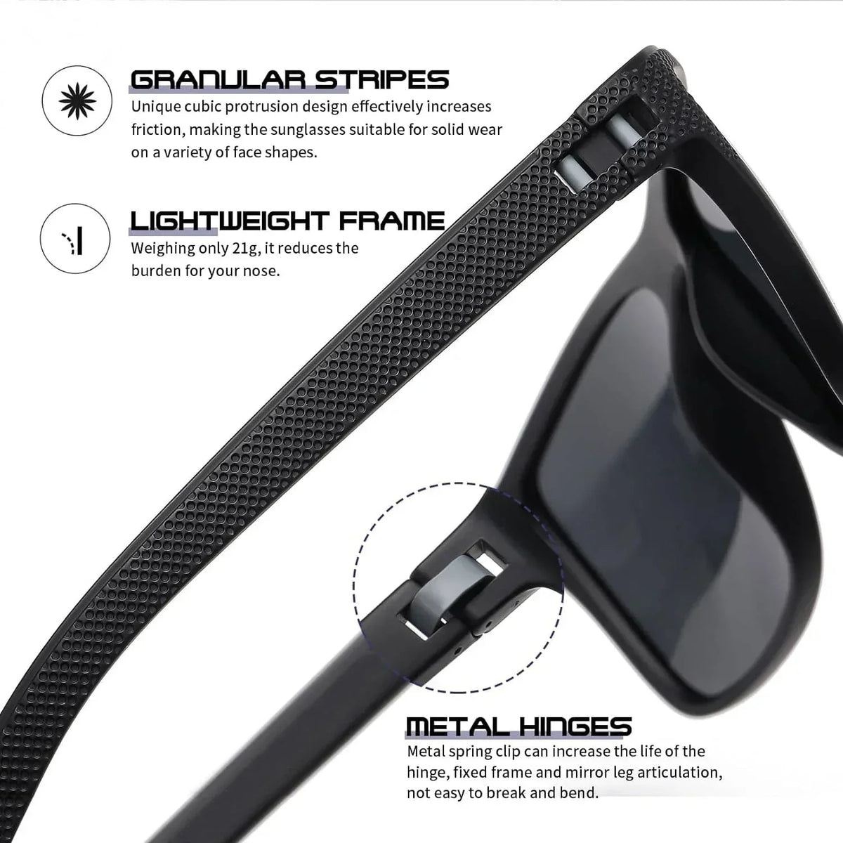 Polarized Sunglasses 3-Piece Set for Men & Women Outdoor Sports Driving UV400 Protection Lightweight Frames