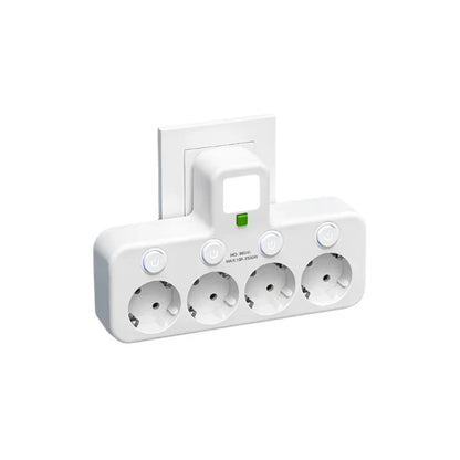Power Strip with USB-C & Dual USB Ports – 4-Outlet Surge Protector with On/Off Switch – 2500W Flame-Resistant Extension Cord for Home