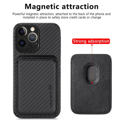MagSafe Wallet iPhone Case with Card Holder Slot Magnetic Wireless Charging Compatible TPU PU Protection for iPhone 15 14 13 12 11 Pro Max M