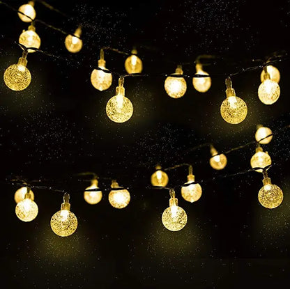 Outdoor LED String Lights Solar Powered Waterproof Decorative Yard Lighting 30 ft for Patio Garden Deck Backyard Pathway Landscape Accent
