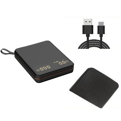 Digital Kitchen Scale with Built-In Timer for Espresso Coffee Brewing Precision Weighing 0.1g to 70.5oz Rechargeable USB-C Barista Tool Home