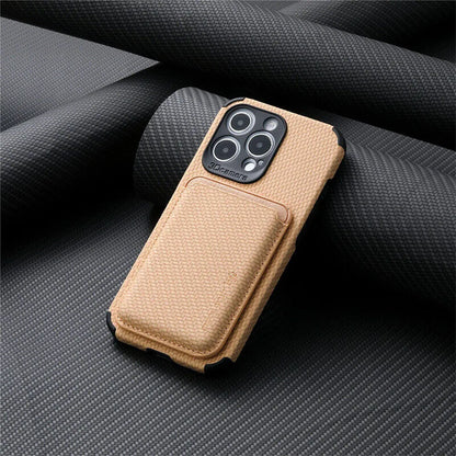 Magnetic Snap-On Wallet Phone Case for iPhone with Card Holder & MagSafe Wireless Charging | Slim Protective Cover with Built-In Card Slots