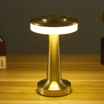 Rechargeable LED Desk Lamp with Touch Control & 3 Light Modes – Cordless Nightstand Light for Bedroom, Office & Living Room – Chrome Finish