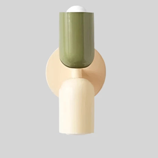 Dual-Socket Iron Sconce Warm Glow 4.7-Inch Cream E27 Fixture Compact Entry Bedroom Hallway Ambient Uplighting Living Room Corridor