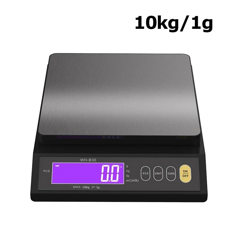 Waterproof Digital Food Scale – 11 lb / 1 oz or 22 lb / 0.04 oz Capacity, Rechargeable LCD Kitchen Scale for Meal Prep, Baking, Portion