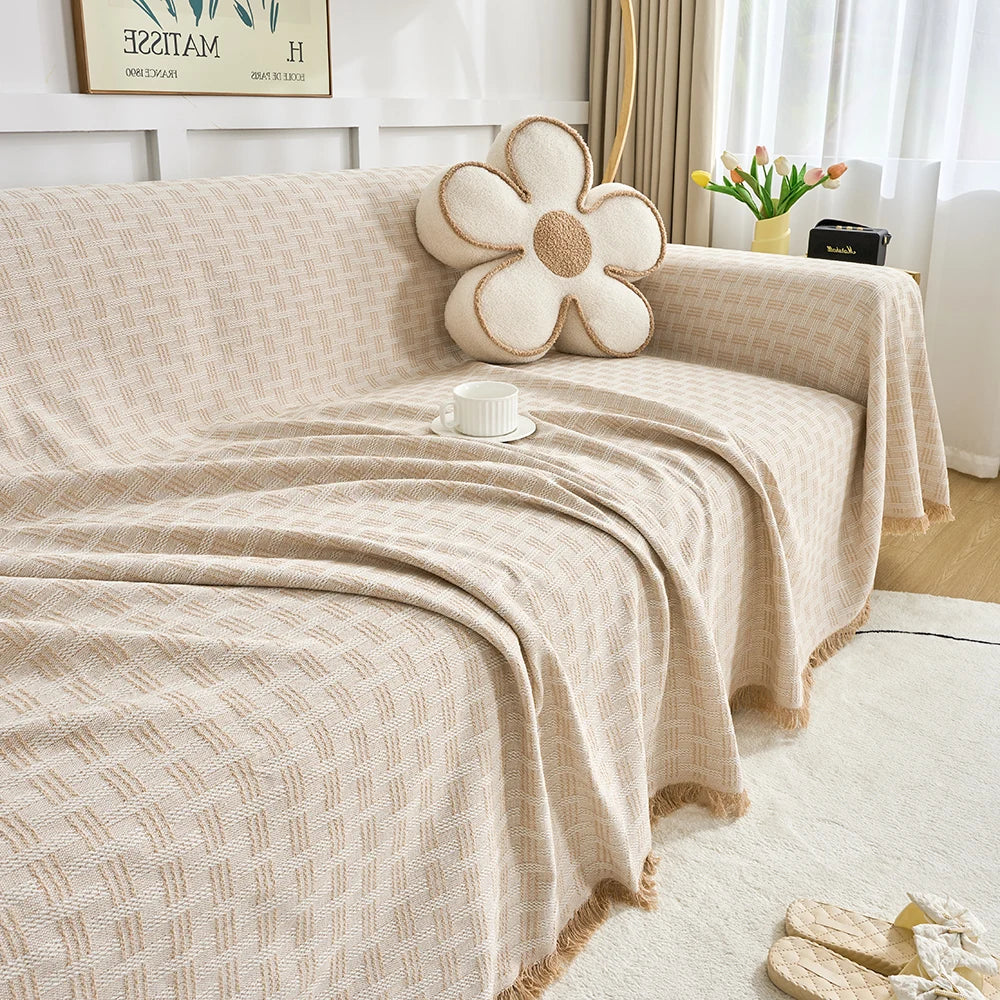 Reversible Sofa Cover for Oversized Couches – Machine Washable, Soft & High-Back Protection