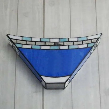 Stained Glass Sconce with Blue & Mint Green Tiles for Bedroom, Hallway & Dining Room | E27 Socket Compatible with LED