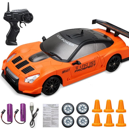 RC Mini Drift Car Remote Control Racing Toy with LED Lights & Rechargeable Battery for Kids & Adults