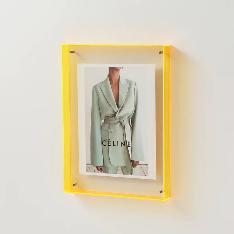 Clear Acrylic Photo Frame with Stand | Double-Sided Desktop Display for Pictures & Postcards | Freestanding Picture Holder