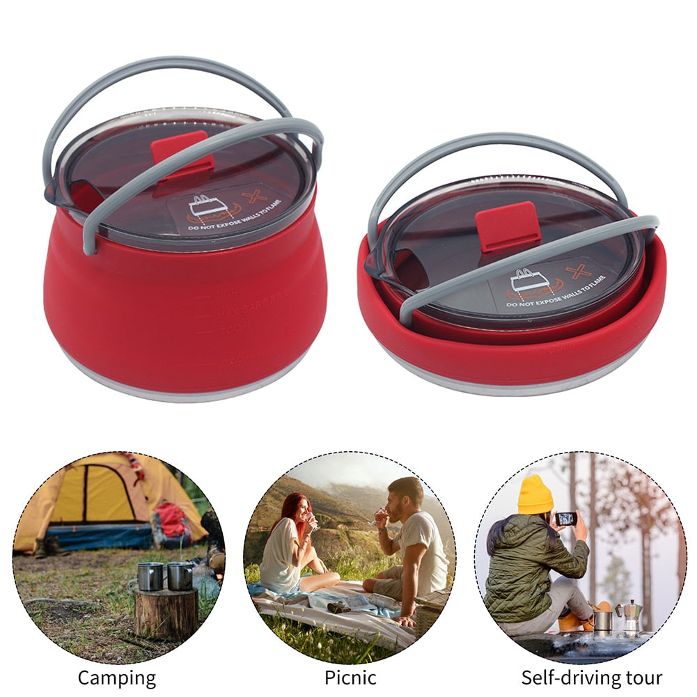 Travel Go | Multifunctional Collapsible Outdoor Kettle for Easy Boiling & Cooking