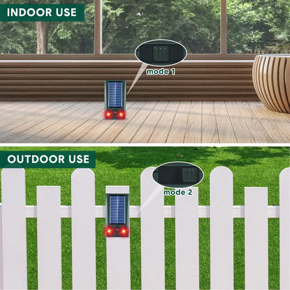 Solar Bird Repeller with Motion Sensor & LED Strobe Light | Ultrasonic Pest Deterrent for Gardens, Patios & Yards | Weatherproof 600 sq ft