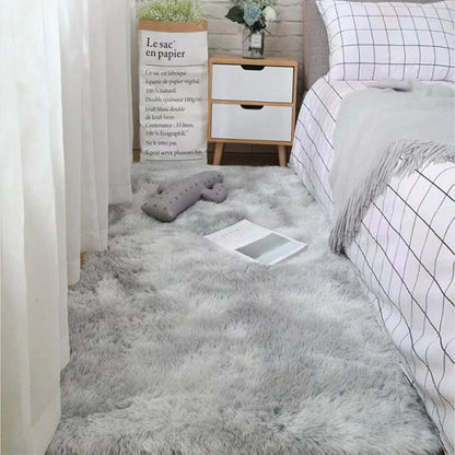 Plush Floor Runner Rug 31.5 x 79 inches White Microfiber Anti-Slip Backing Bedroom Hallway Living Room Soft Shag Carpet for Hard Floors