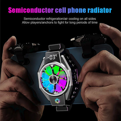 Mobile Fan | Clip-On Cooling Fan with Smart Temperature Display | Portable Solution for Mobile Devices