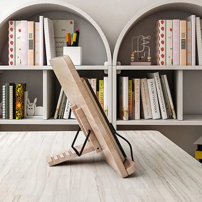 Pinewoodia Book Stand - Adjustable Pine Wood Reading Holder