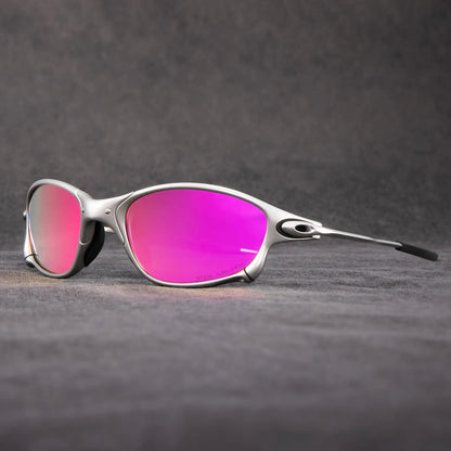 Polarized Sport Sunglasses with Red Mirror Lenses - Lightweight Aluminum Frame for Driving, Cycling & Outdoor Activities