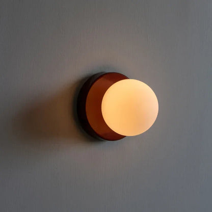 Compact Glass Sconce Light 3.9 in White Accent Fixture Bedside Hallway Nordic Minimalist G9 LED Downlight Indoor Mounted