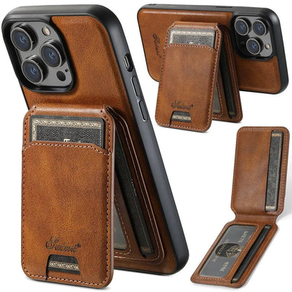 Folio Phone Case with Card Holder for iPhone 15, 15 Pro, 15 Plus, 15 Pro Max – Textured Finish with Raised Edge Protection