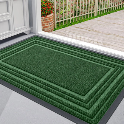 Slim Rubber-Backed Entrance Mat – Non-Slip Indoor Outdoor Doormat for Front Door, Porch & Hallway
