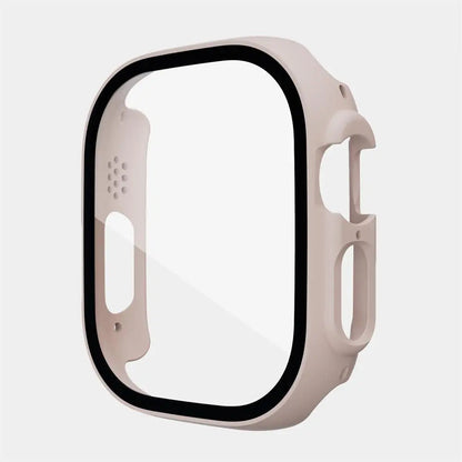 Protective Shell with Tempered Glass Screen Guard for 49mm Apple Watch Ultra Series – Full-Body Snap-On Design