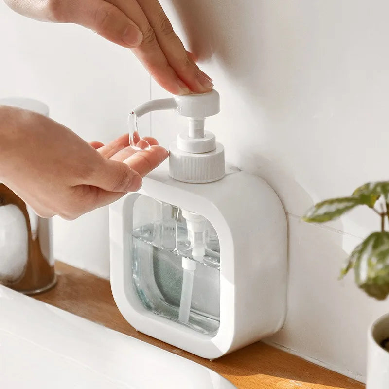 Countertop Liquid Soap Pump Bottle 11 oz Capacity ABS Plastic Modern Nordic Style for Hand Wash Dish Soap Kitchen Bathroom Sink