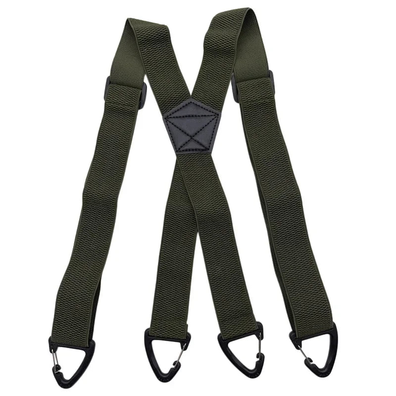 Adjustable Work Suspenders with Metal Clips – X-Back & Y-Back Designs for Men