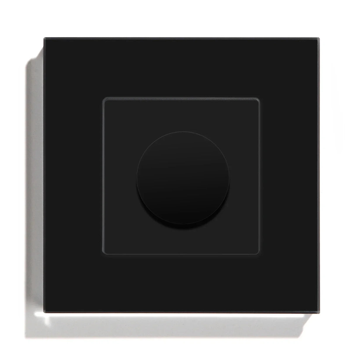 Rotary Light Dimmer Switch 3.4 in Glass Panel Touch Control LED Compatible for Bedroom Living Room Dining Room Home Wall Mount