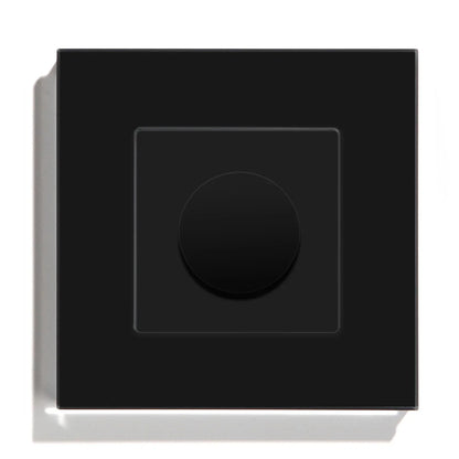 Rotary Light Dimmer Switch 3.4 in Glass Panel Touch Control LED Compatible for Bedroom Living Room Dining Room Home Wall Mount