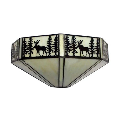 Stained Glass Sconce with Blue & Mint Green Tiles for Bedroom, Hallway & Dining Room | E27 Socket Compatible with LED