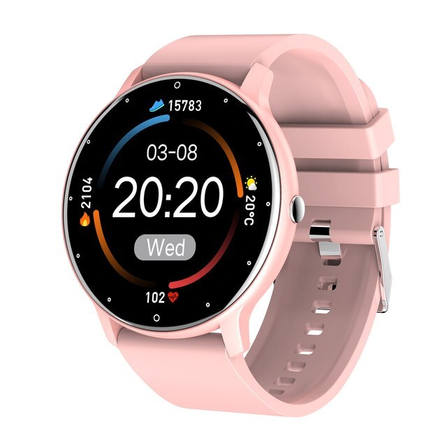 Ultra-Slim Fitness Tracker Smartwatch with Heart Rate Monitor, Sleep Tracking & IP67 Water Resistance for iPhone & Android – Full Touch