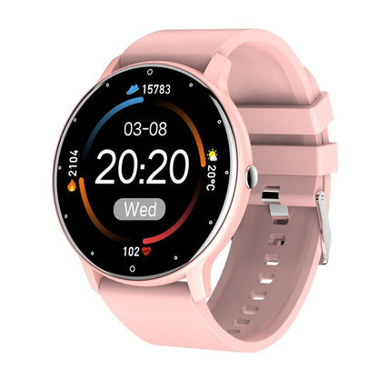 Ultra-Slim Fitness Tracker Smartwatch with Heart Rate Monitor, Sleep Tracking & IP67 Water Resistance for iPhone & Android – Full Touch