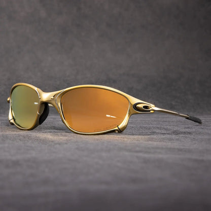 Polarized Sport Sunglasses with Red Mirror Lenses - Lightweight Aluminum Frame for Driving, Cycling & Outdoor Activities
