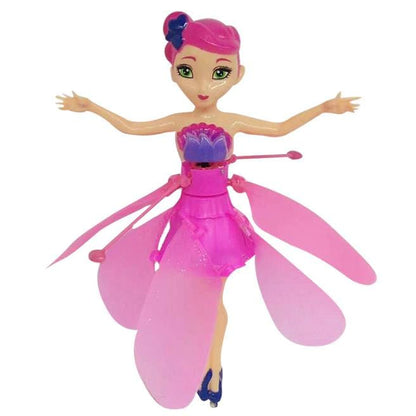 Flying Fairy Doll – Hand-Controlled Hovering Toy with Light-Up Wings for Girls & Boys – Interactive Flight Play