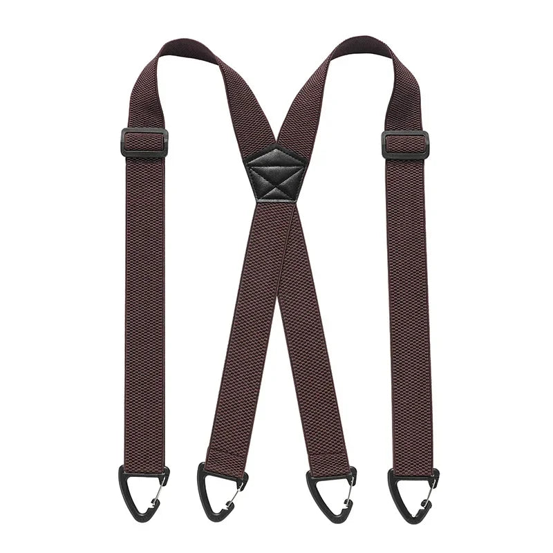Adjustable Work Suspenders with Metal Clips – X-Back & Y-Back Designs for Men