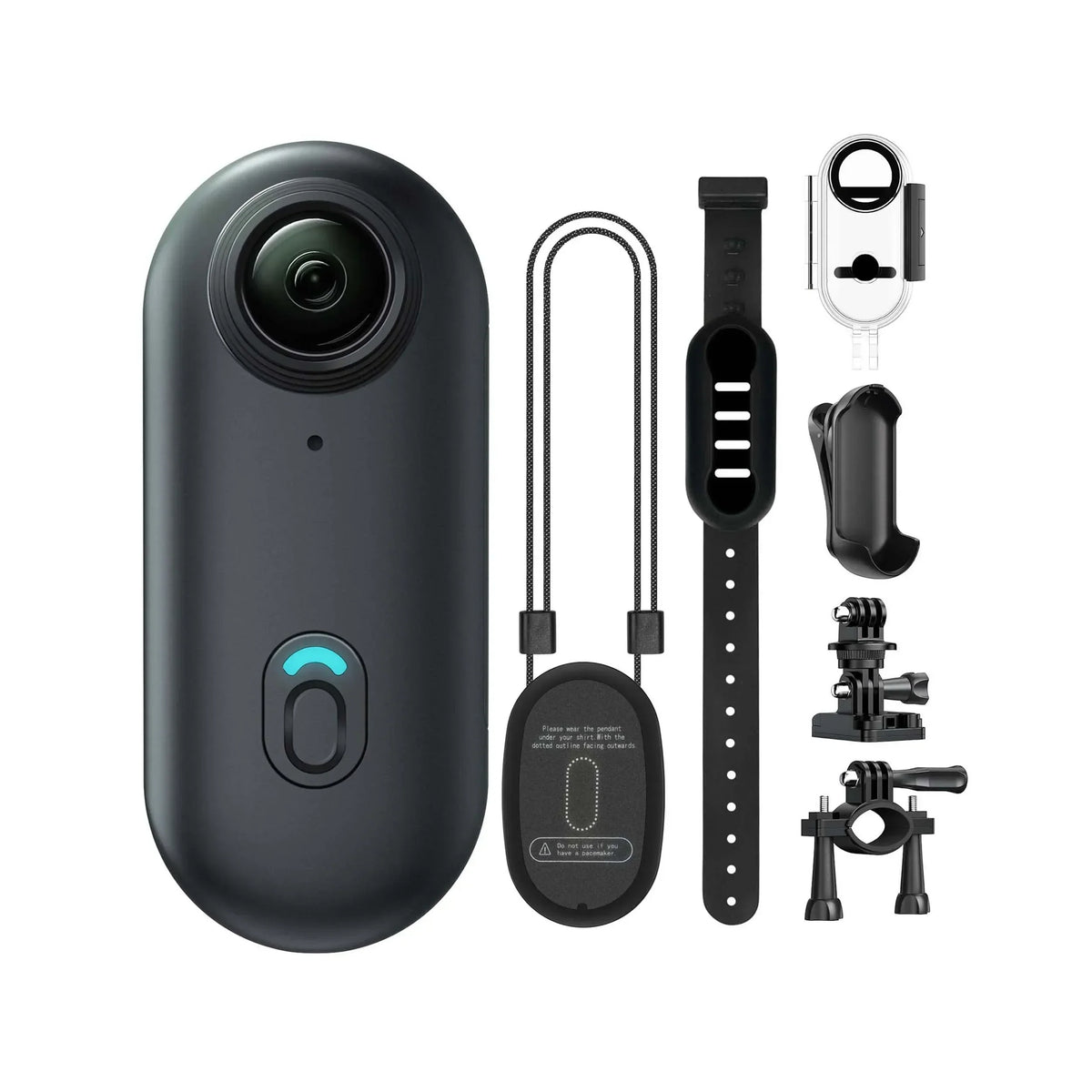 Compact 4K Action Camera with WiFi, Waterproof Housing, Magnetic Clip & 360° Rotating Mount for POV Recording