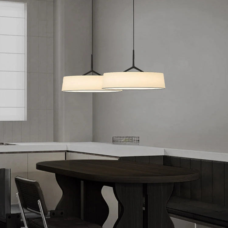 Metal Overhead Fixture 18-Inch Diameter Adjustable Drop Cord LED Ceiling Light for Kitchen Counter and Eating Area