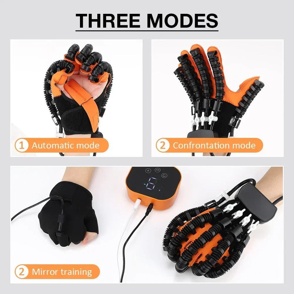 Therapeutic Hand Rehabilitation Glove for Stroke Recovery with Heat, Massage & Compression Training Modes for Home Physical Therapy
