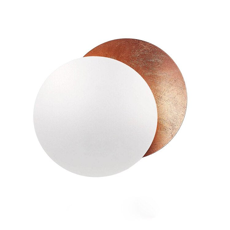 LED Metal Circle Shadow Wall Sconce 8-10 in Diameter for Bedroom Living Room Hallway Modern Sculptural Ambient Lighting Fixture Indoor Use C