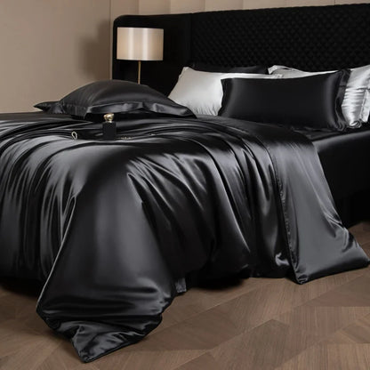 Bed Sheets Set with Duvet Cover and Pillowcases, Silky Sheets Bedding Set, Soft Breathable Fitted Sheet or Flat Sheet