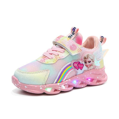 Light-Up Sneakers for Kids with LED Soles & Hook-and-Loop Strap for Boys & Girls Active Play Indoor Outdoor Everyday Wear