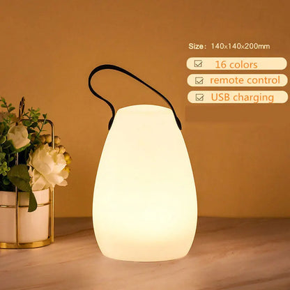 Rechargeable LED Outdoor Lantern with Remote Control, 8 Color Modes & Dimmable Light for Patio, Garden, Deck