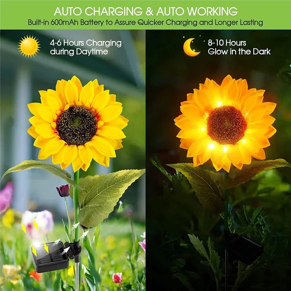 Sunshine Blooms™ - Outdoor Sunflower Solar Lights