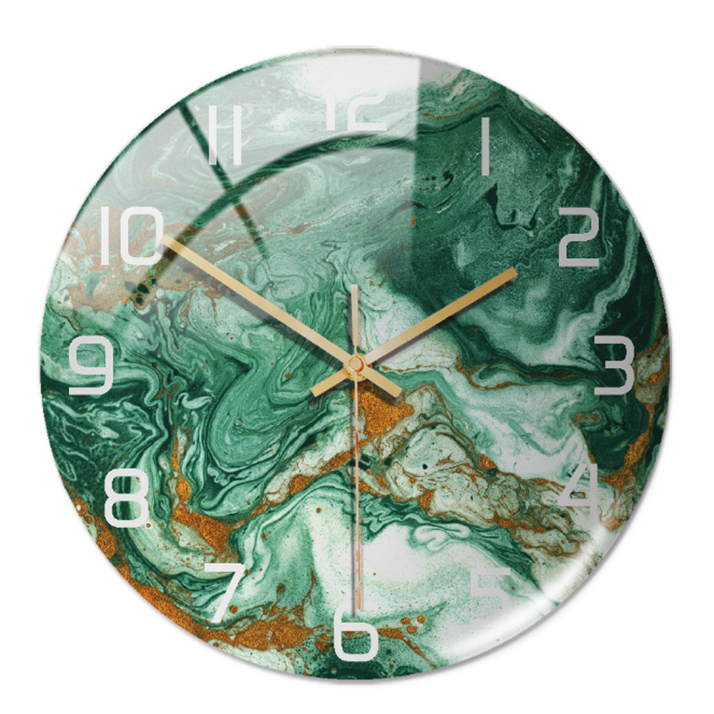 Silent Wall Clock Round Metal Frame Minimalist Quiet Sweep Non-Ticking for Living Room Bedroom Office Home Decor Modern Decorative Timepiece