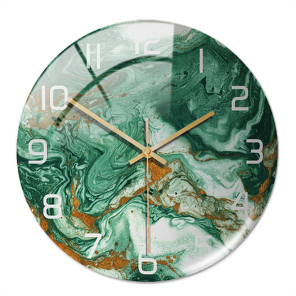 Silent Wall Clock Round Metal Frame Minimalist Quiet Sweep Non-Ticking for Living Room Bedroom Office Home Decor Modern Decorative Timepiece