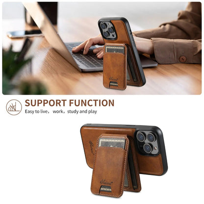 Folio Phone Case with Card Holder for iPhone 15, 15 Pro, 15 Plus, 15 Pro Max – Textured Finish with Raised Edge Protection