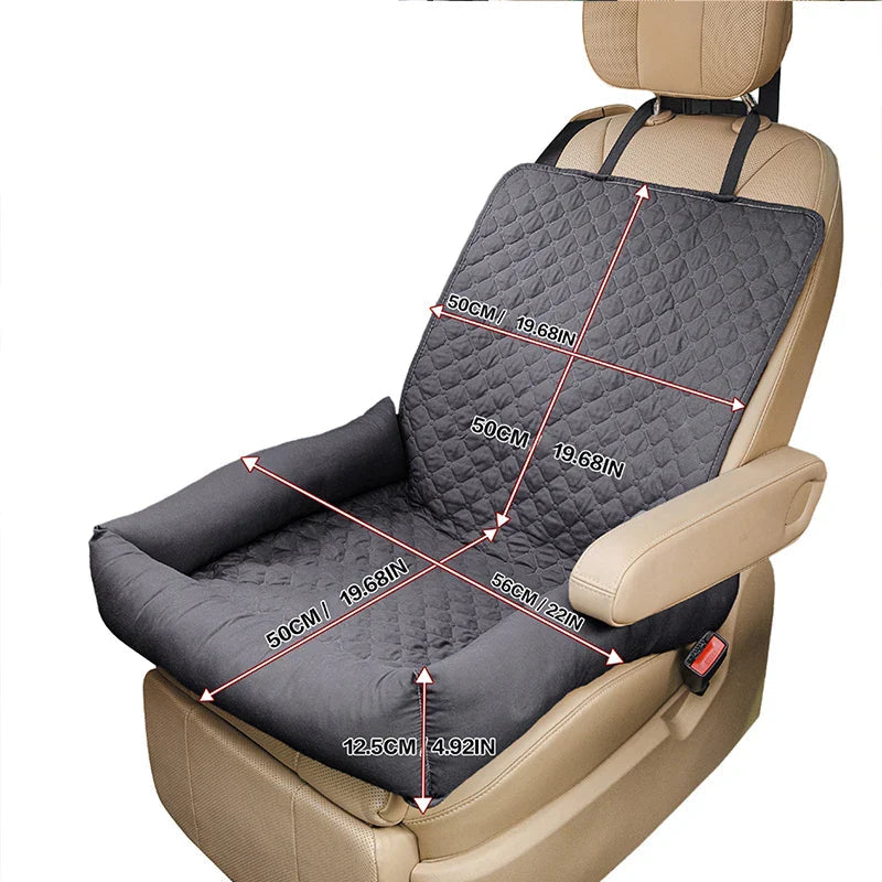 Pawmodo | Waterproof Dog Car Seat Cover with Anti-Soil Protection | Portable Travel Bed for Small & Medium Dogs