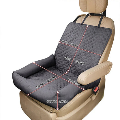 Pawmodo | Waterproof Dog Car Seat Cover with Anti-Soil Protection | Portable Travel Bed for Small & Medium Dogs