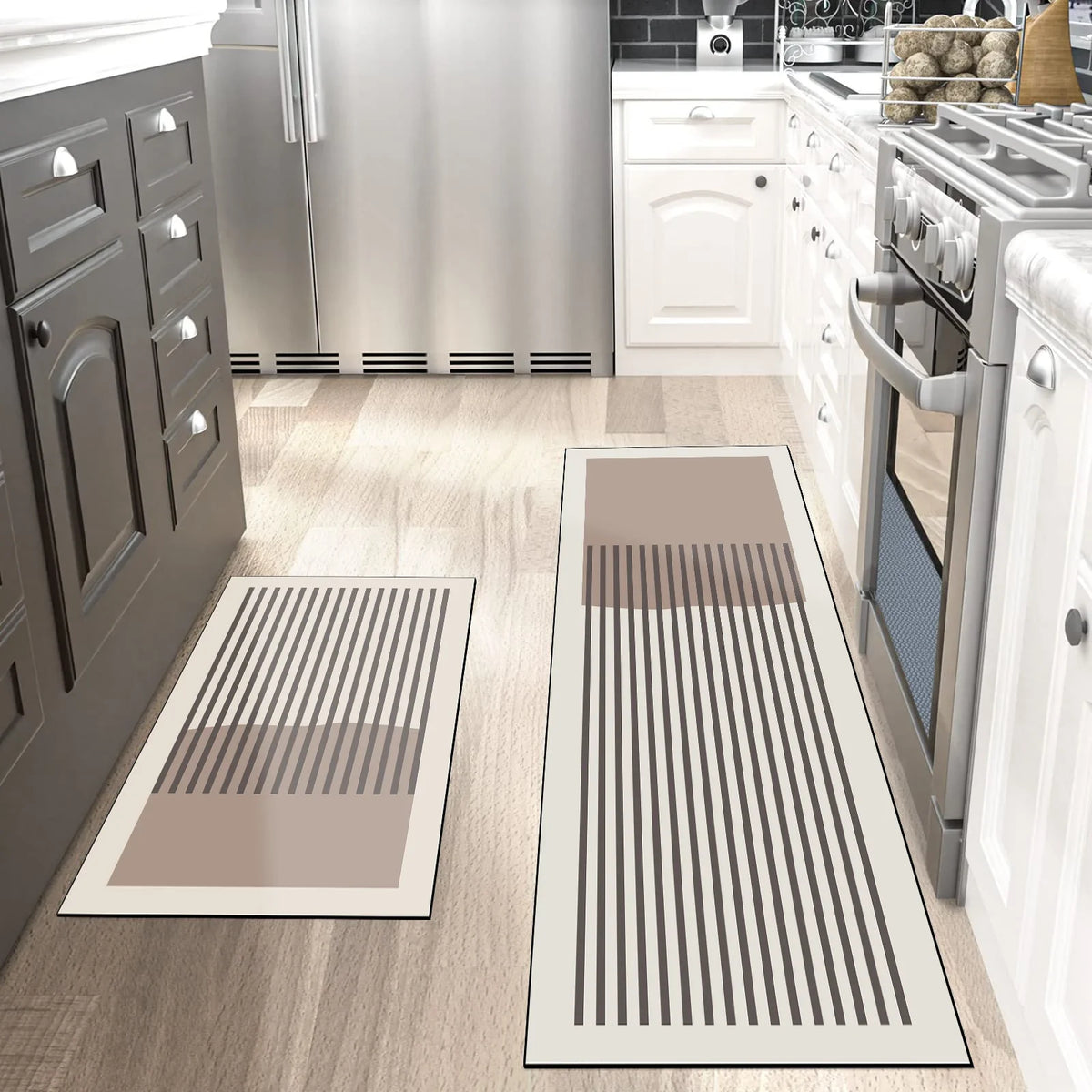 Bath Mats for Bathroom Floor, Non Slip Stone Bath Mat with Rubber Backing, Absorbent Diatomite Bath Mat for Kitchen