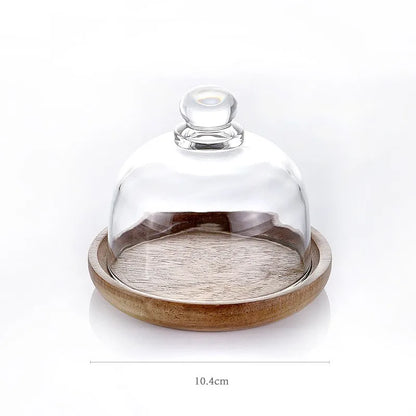 Glass Canister Set with Acacia Wood Lid for Kitchen Countertop Storage Dry Goods Snacks Pantry Organization