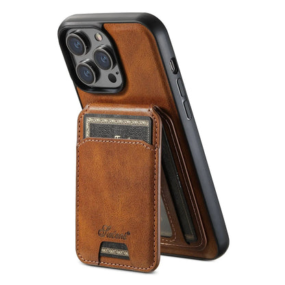 Folio Phone Case with Card Holder for iPhone 15, 15 Pro, 15 Plus, 15 Pro Max – Textured Finish with Raised Edge Protection