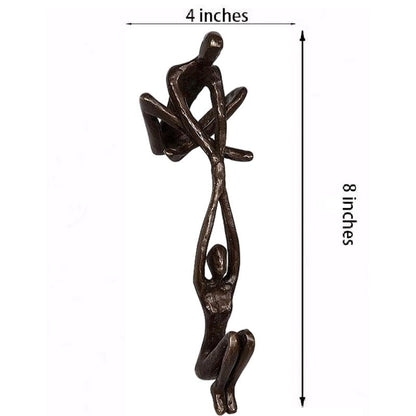 Abstract Polystone Figurine Black 8 inch Tabletop Accent Piece for Contemporary Home Décor Shelf Display Bedroom Office Art Sculpture